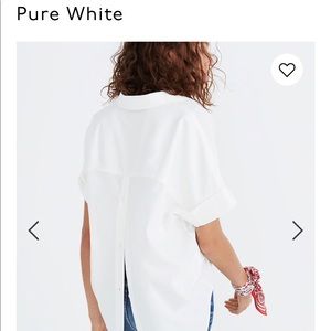 Madewell Courier Button-Back Shirt in Pure White